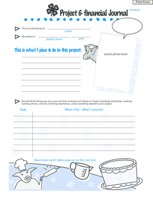 4-H Project and Financial Journal