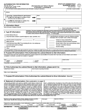 Authorization for Information Release Connecticut