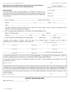 California Trustline Registration Declaration