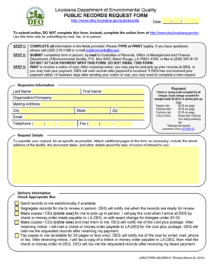 Louisiana Public Records Request Form