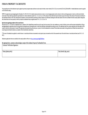 Indiana Property Tax Deduction Form 51781