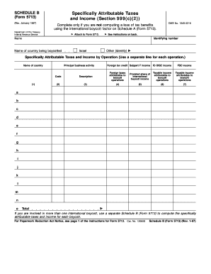 Schedule B Form 5713