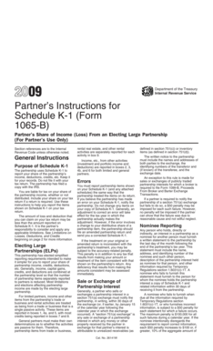 Partner’s Instructions for Schedule K-1 (Form 1065-B)