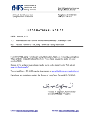 Illinois Long Term Care Facility Notification
