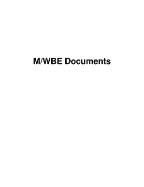 M/WBE Cover Letter and Utilization Plan