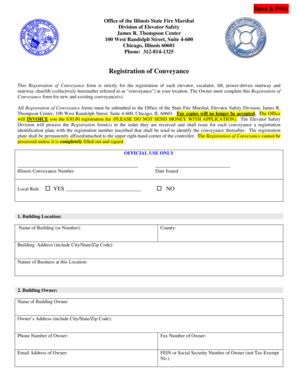 Illinois Conveyance Registration Form
