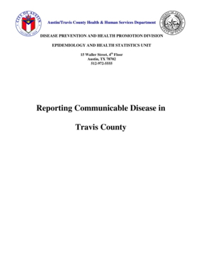 Texas Communicable Disease Reporting Form