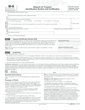 IRS W-9 Form Request Letter