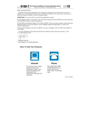IRS Form 8160-T