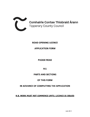 Road Opening Licence Application Form.pdf - Tipperary County ...