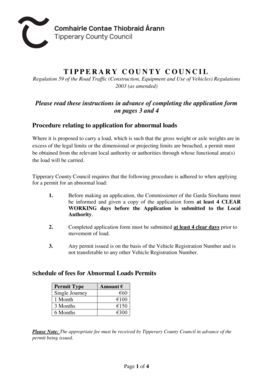 Abnormal load form Tipperary County Council.pdf