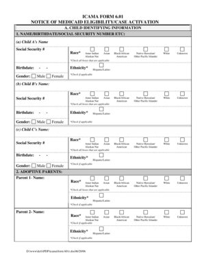 ICAMA Form 6.01 Medicaid Eligibility Notice