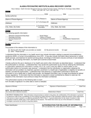 Authorization for Release of Information