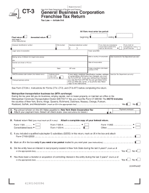 New York State CT-3 Franchise Tax Return