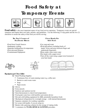 Temporary Food Event Application