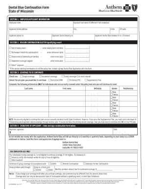 Dental Blue Continuation Form