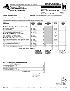 New York State Quarterly Schedule N