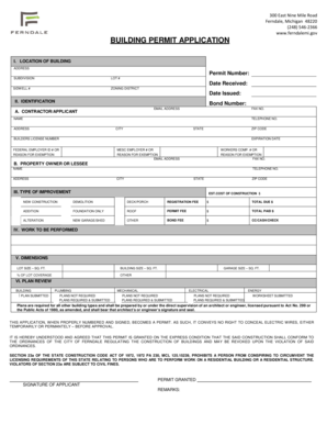 Building Permit Application
