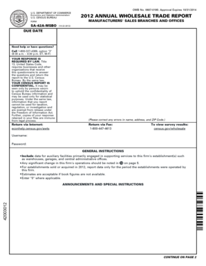 US Census Bureau 2012 Annual Wholesale Trade Report
