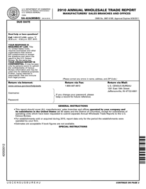 2010 Annual Wholesale Trade Report