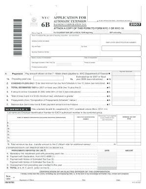 NYC-6B Automatic Extension Application