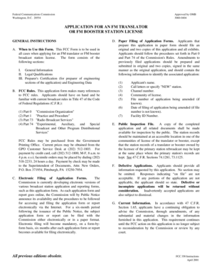Application for FM Translator or FM Booster Station License