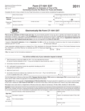 Connecticut Form CT-1041 EXT