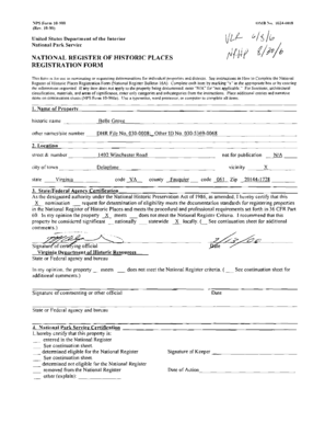 National Register of Historic Places Registration Form
