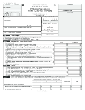 Puerto Rico Partnership Informative Income Tax Return