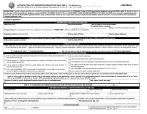 Indiana Absentee Ballot Application