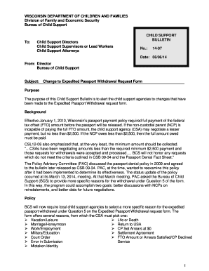 Passport correction form - Change to Expedited Passport Withdrawal Request Form - dcf wisconsin