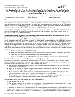 Wisconsin Barrier Screening Tool