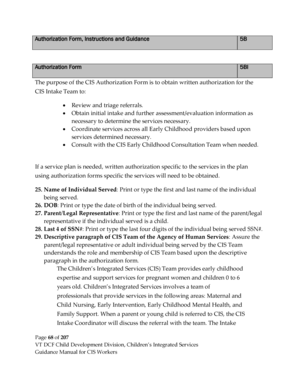 CIS Authorization Form