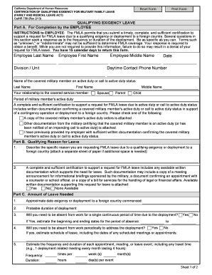 California Military Family Leave Certification