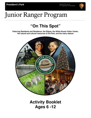 President’s Park Junior Ranger Activity Booklet