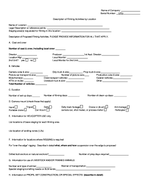 Film Location Permit Application