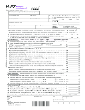 Wisconsin Homestead Credit Form