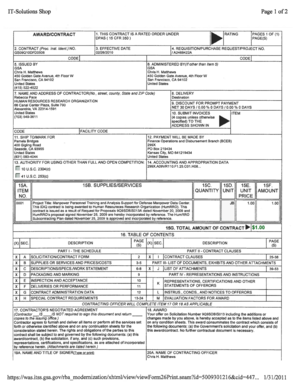 US Federal Government Contract Form 26
