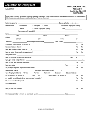 Employment Application Form