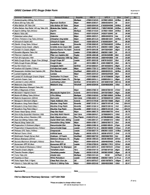 OTC Drugs Order Form