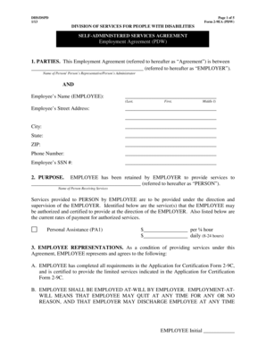 Self-Administered Services Agreement