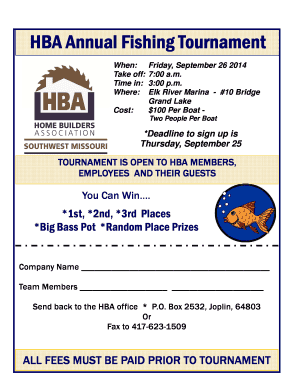 Tournament Sign Up Sheet Page - Home Builders Association of bb