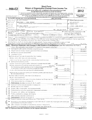 Form 990-EZ 2012