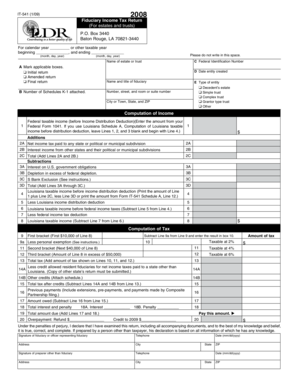 Louisiana Fiduciary Income Tax Return