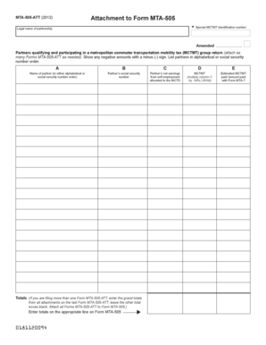 MTA-505-ATT Form