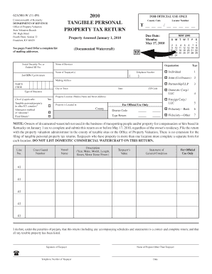 Kentucky Property Tax Return