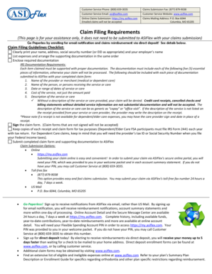 ASIFlex Flexible Spending Account Claim Form