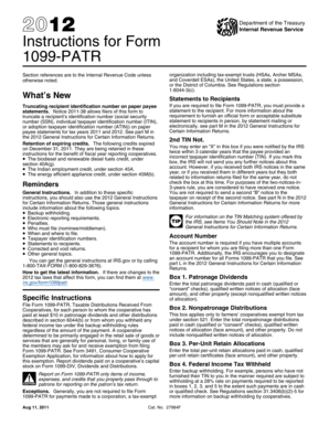 Instructions for Form 1099-PATR