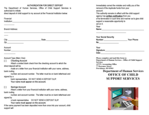 Authorization for Direct Deposit