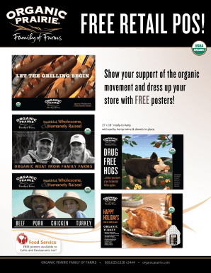 Organic Prairie POS Order Form